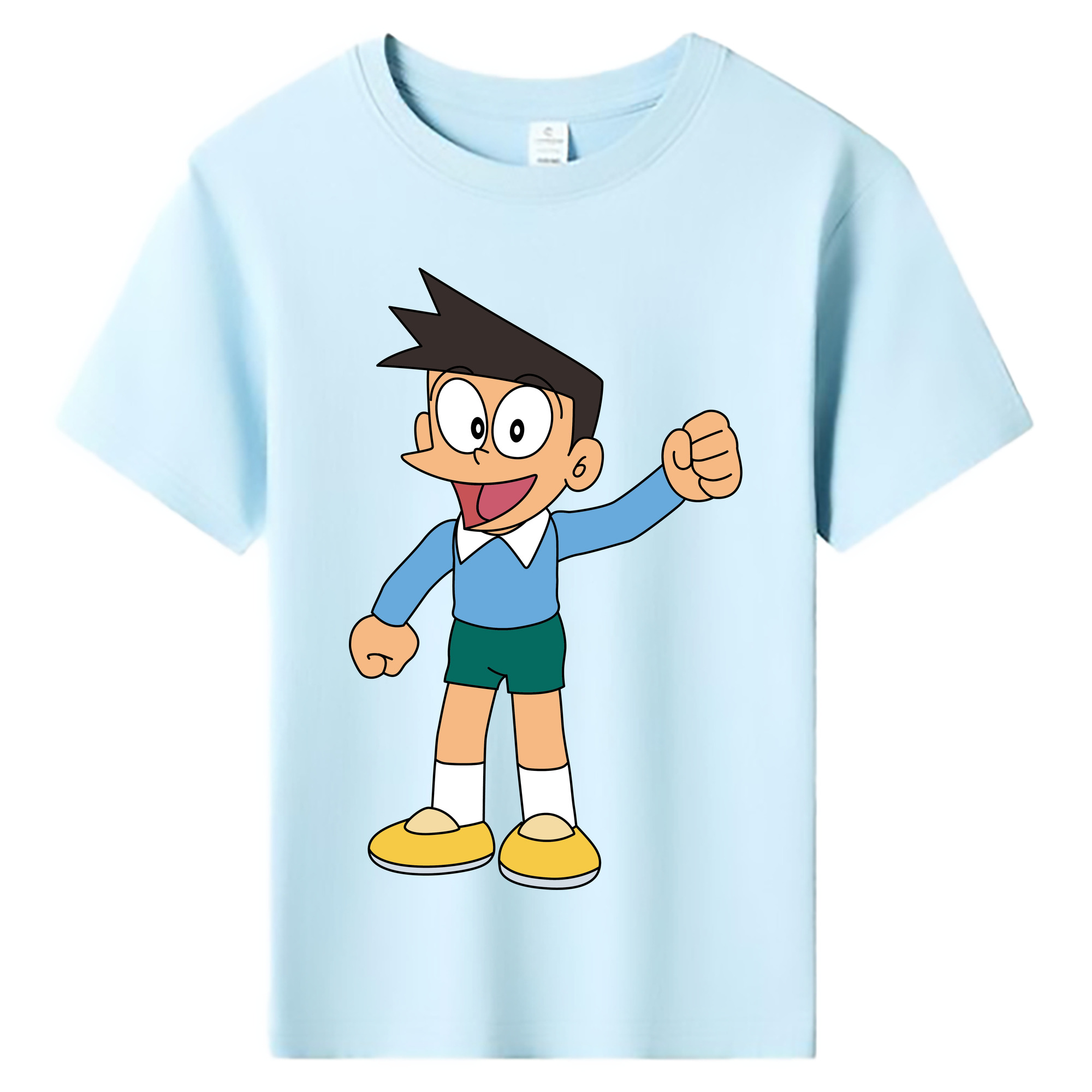 （画像用） ドラえもん 骨川 スネ夫 Doraemon Honekawa Suneo 綿100％キッズTシャツ（フロントプリント）
